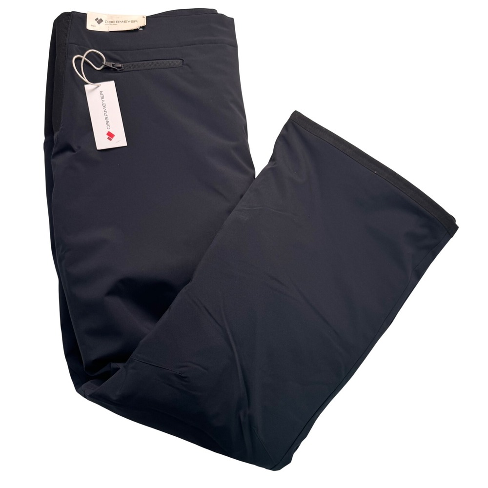 Obermeyer Sugarbush Stretch Snow Pants Womens 18 Black Insulated Ski NEW